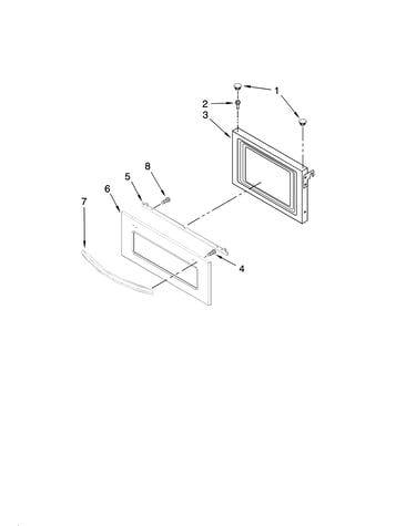 Microwave door parts, optional parts (not included)