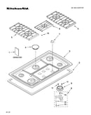 Cooktop, burner and grate parts