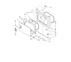 Whirlpool WET3300SQ1 dryer front panel and door parts diagram