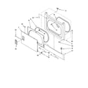 Whirlpool WET3300SQ1 dryer front panel and door parts diagram