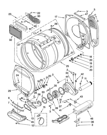 Dryer bulkhead parts