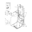 Whirlpool WET3300SQ1 dryer support and washer harness parts diagram