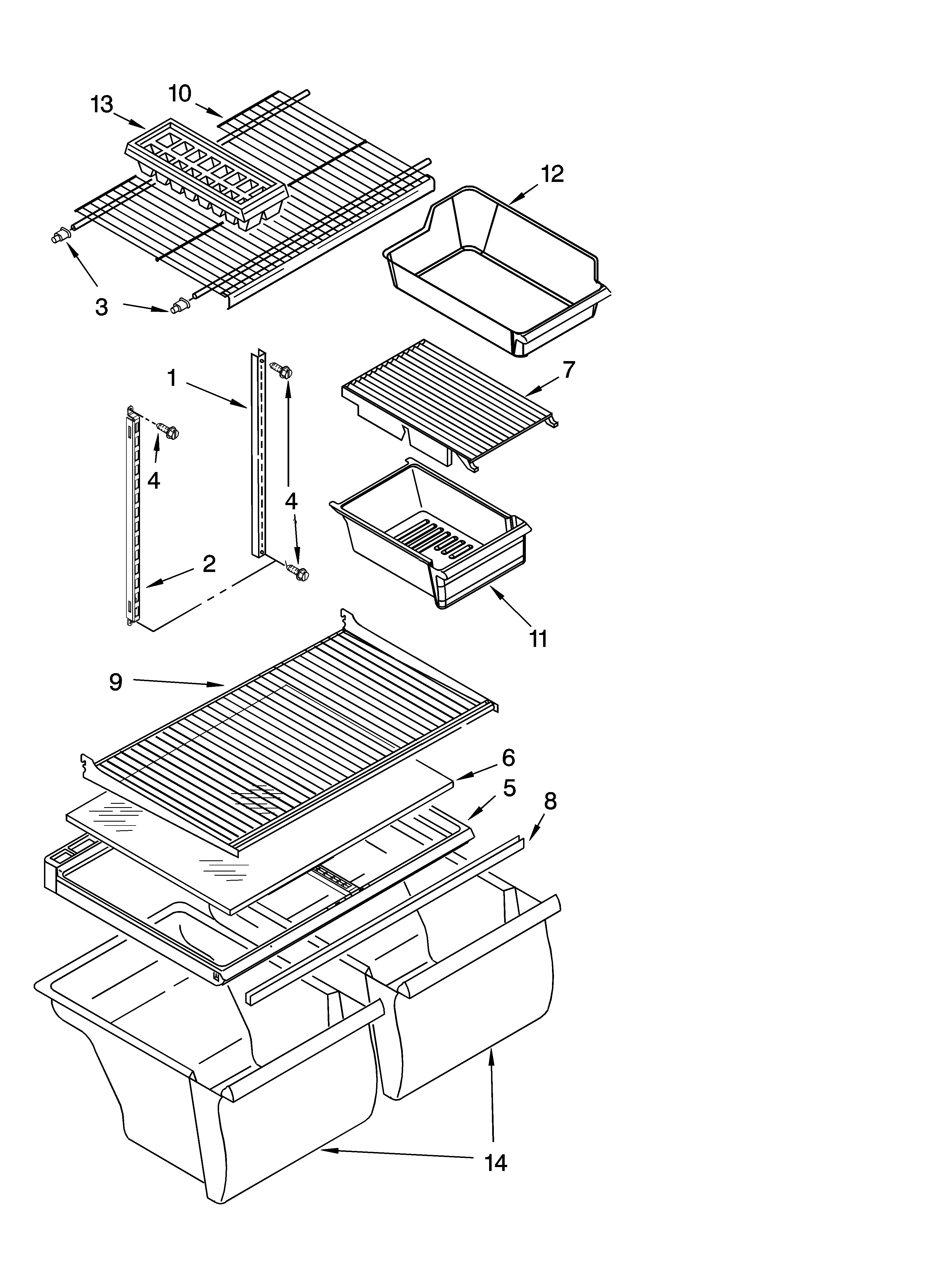 Shelf parts, optional parts