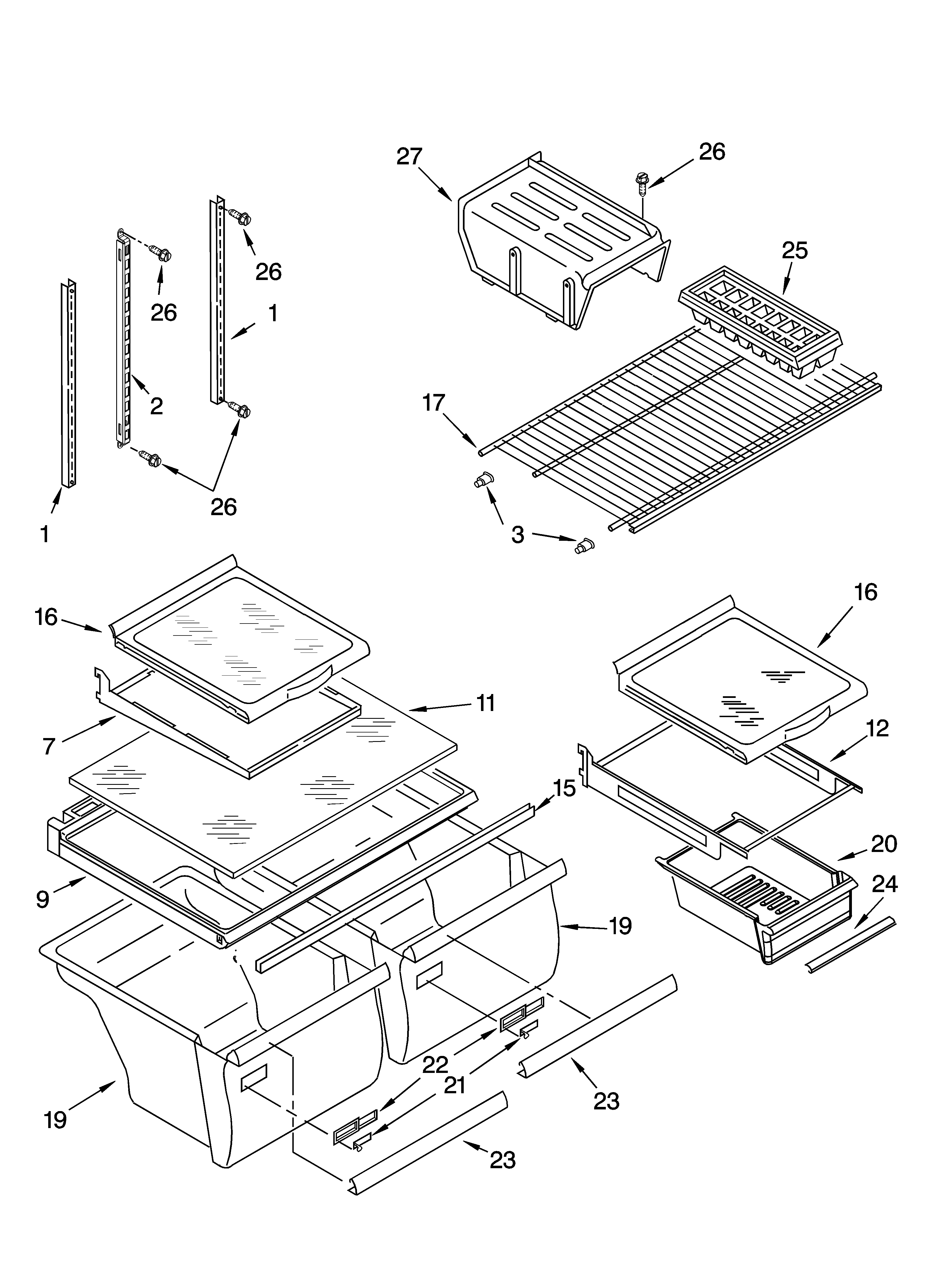 Shelf parts