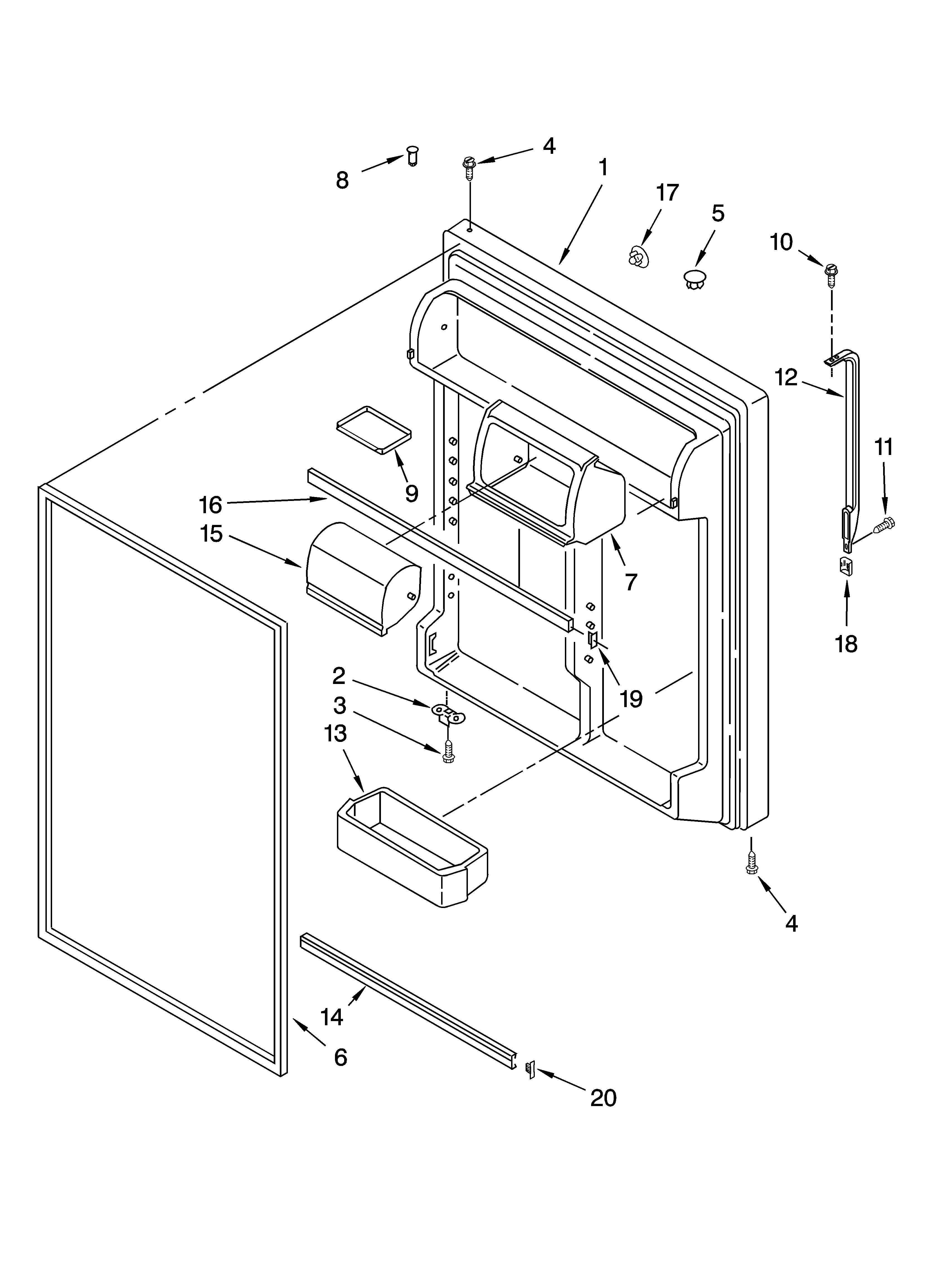 Refrigerator door parts