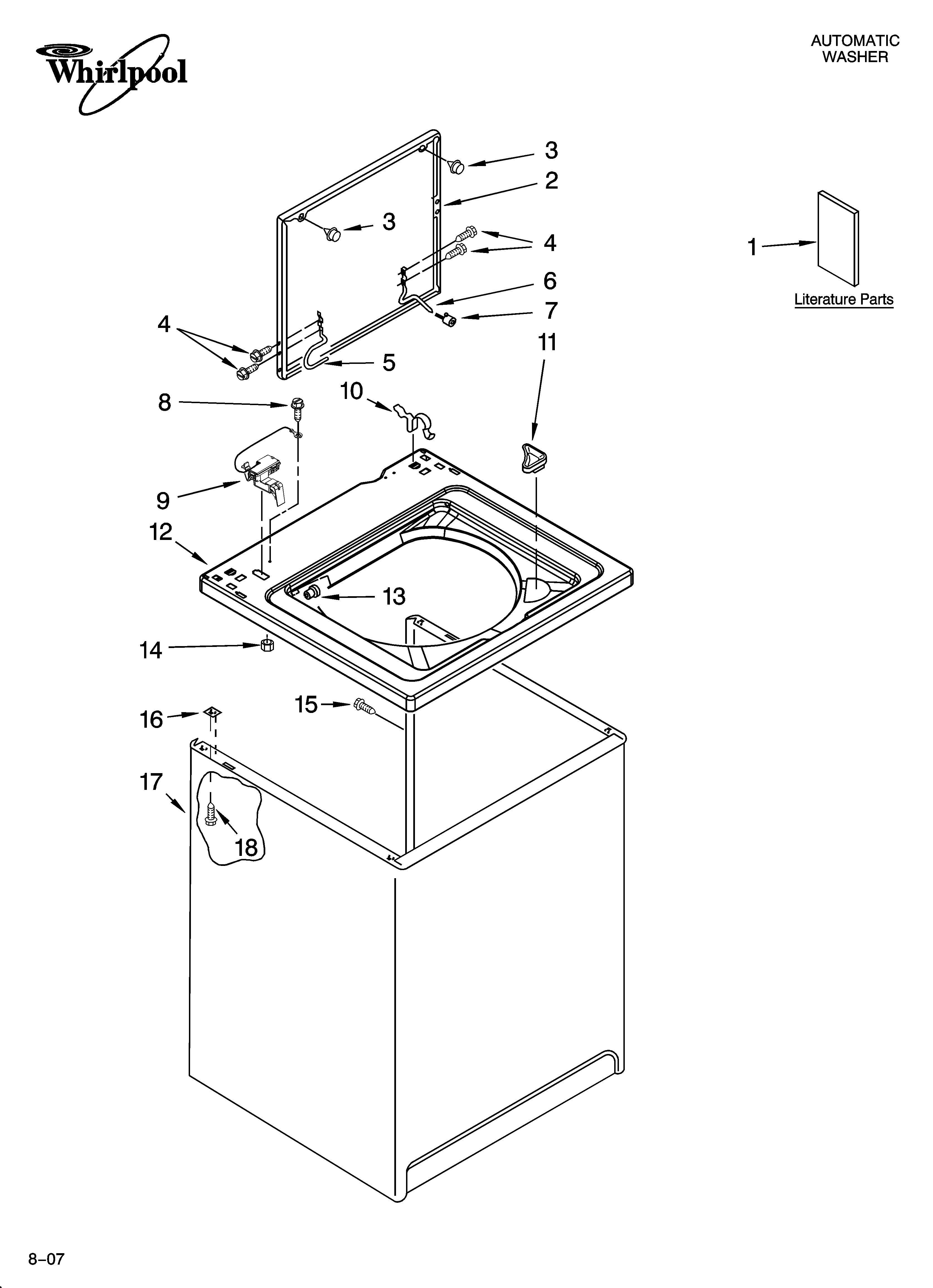 Top and cabinet parts