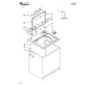 Whirlpool 7MWT97730TQ0 top and cabinet parts diagram