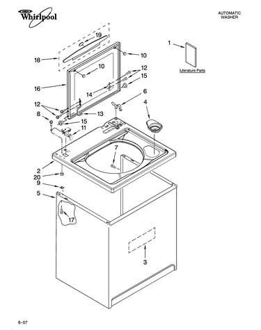 Top and cabinet parts