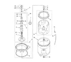 Whirlpool 7MWT97750TM0 agitator, basket and tub parts diagram