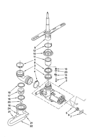 Pump and spray arm parts