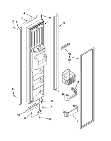 Freezer door parts