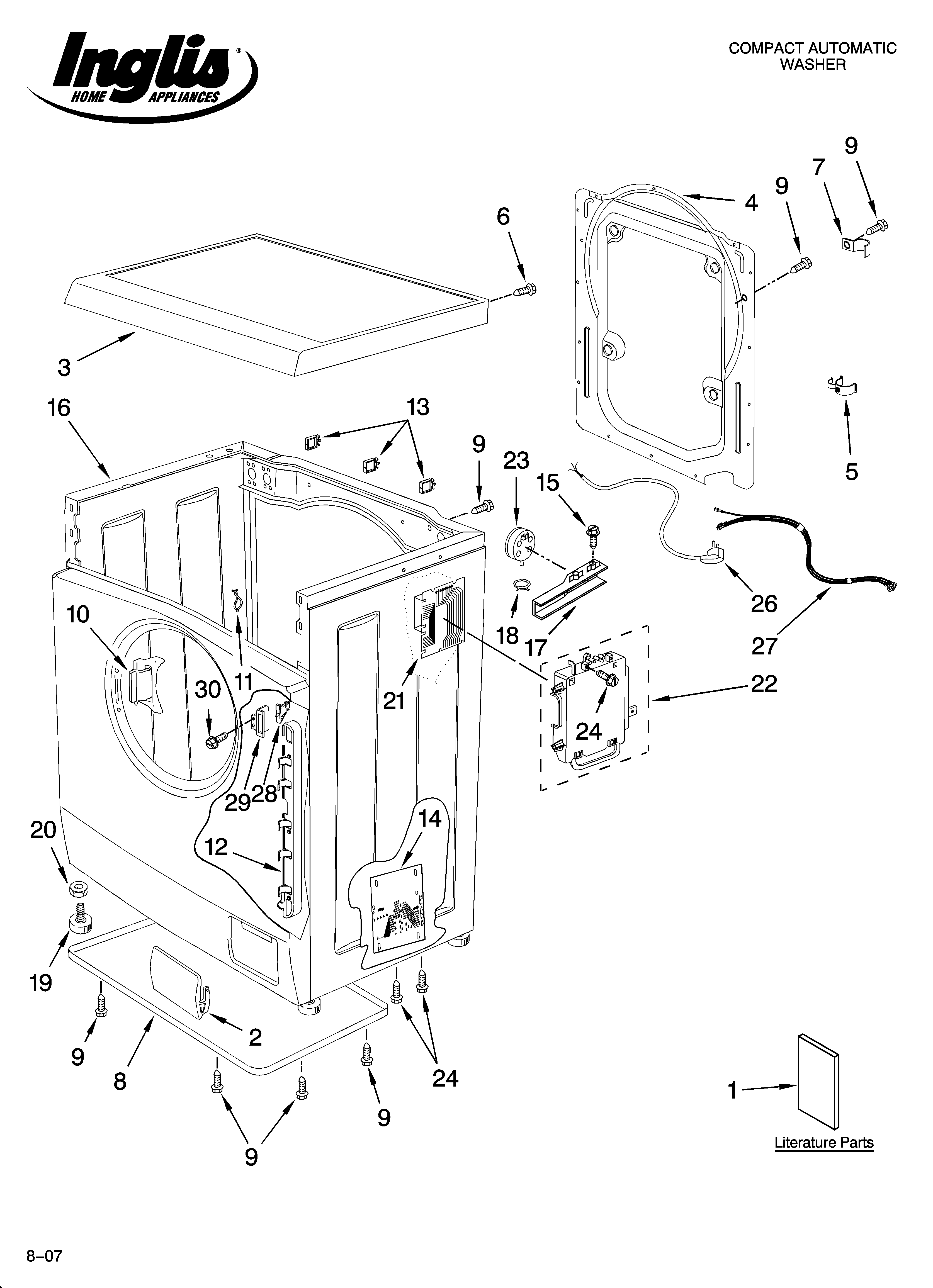 Top and cabinet parts