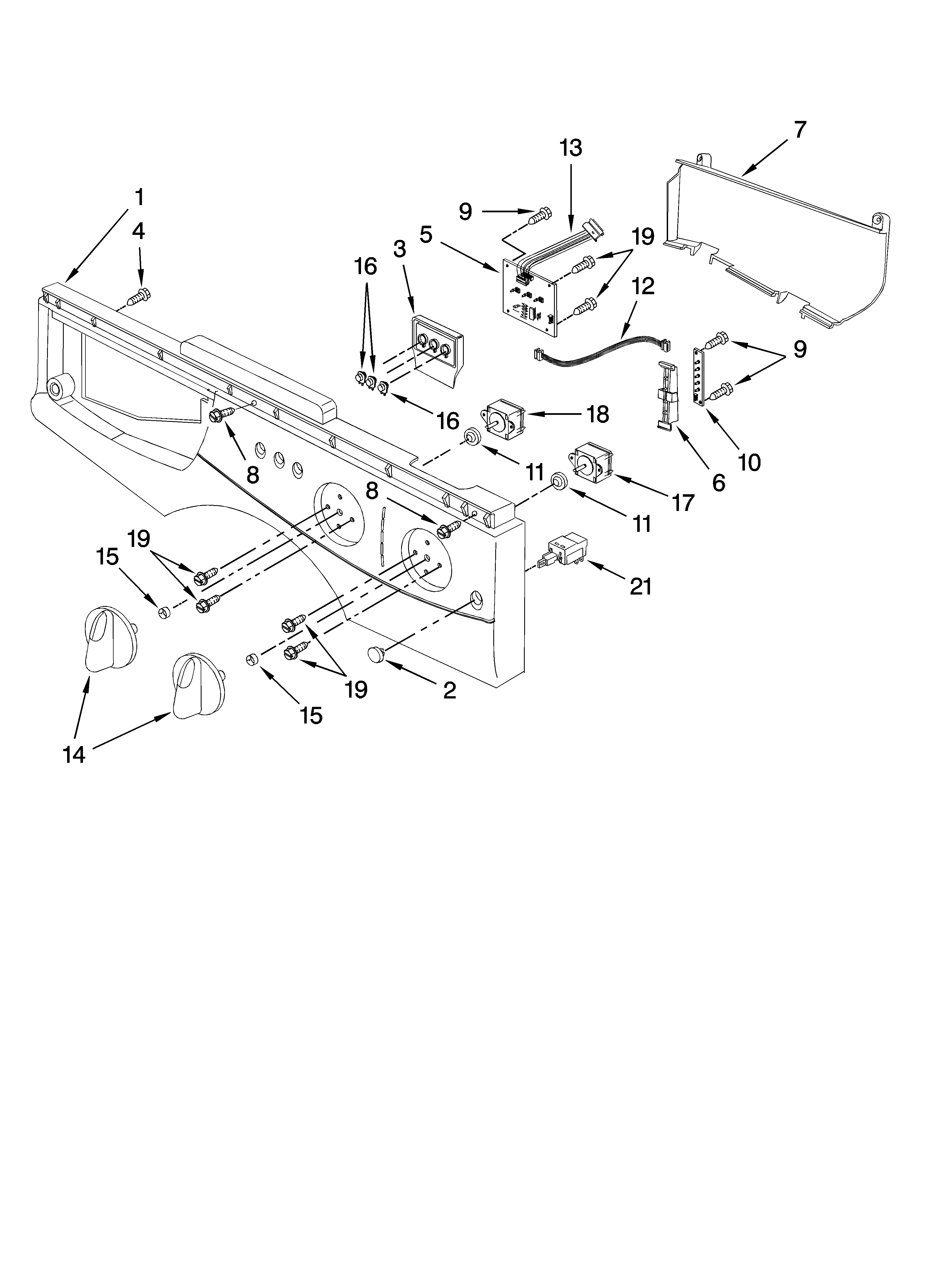 Control panel parts