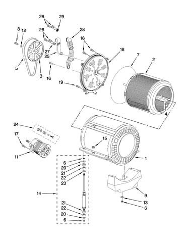Basket and tub parts