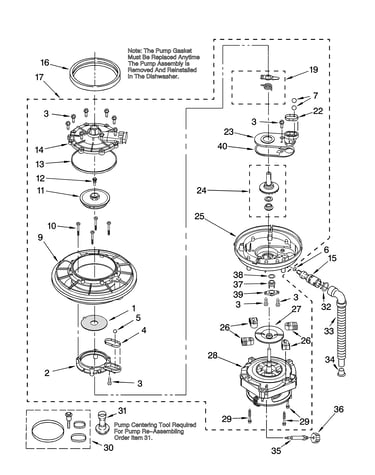 Pump and motor parts