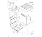 KitchenAid KHEV01RSS0 top, controls and cabinet parts diagram