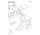 KitchenAid KHWV01RSS0 top and cabinet parts diagram