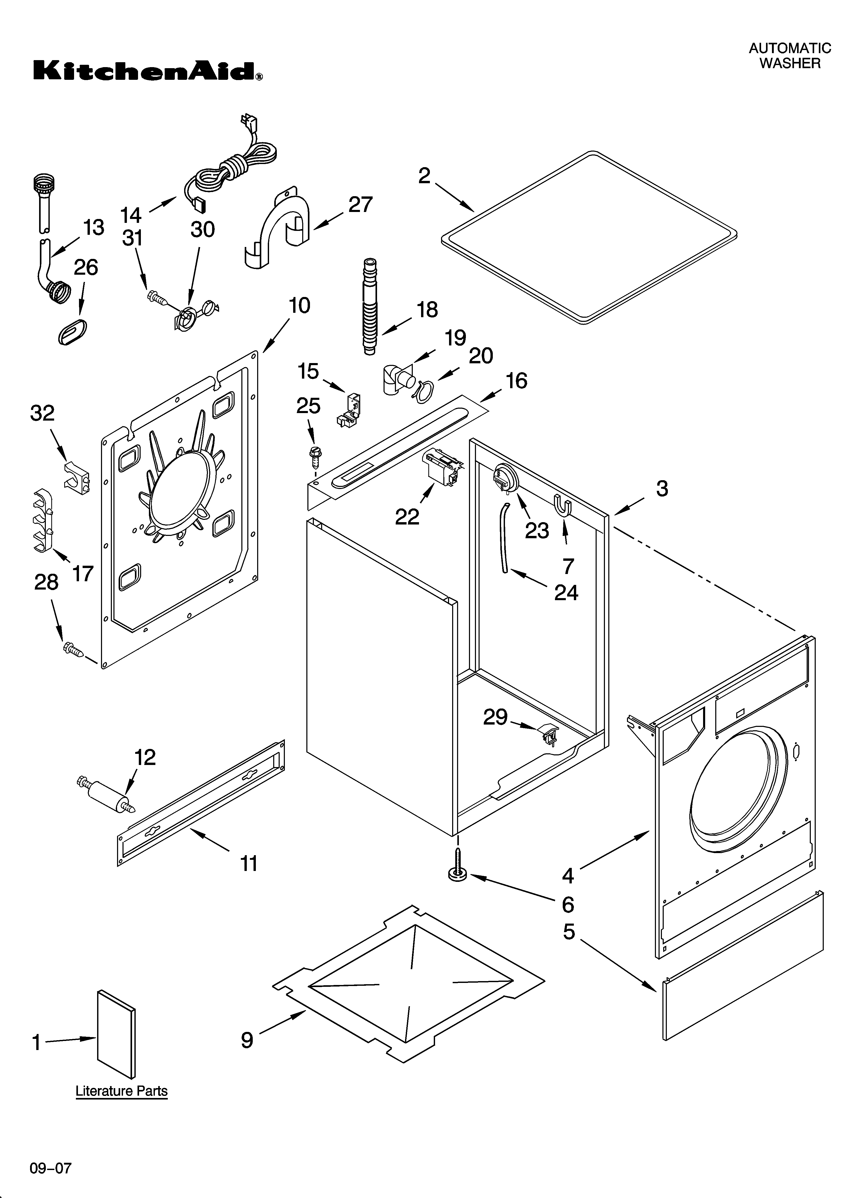 Top and cabinet parts