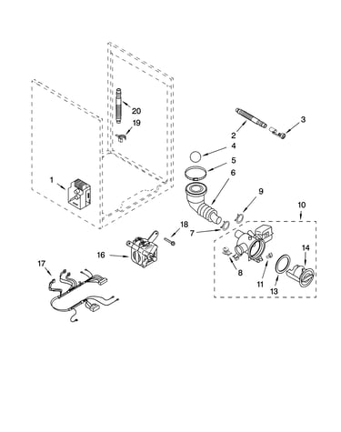 Pump and motor parts, optional parts (not included)