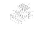 Whirlpool RF214LXTB0 drawer & broiler parts diagram
