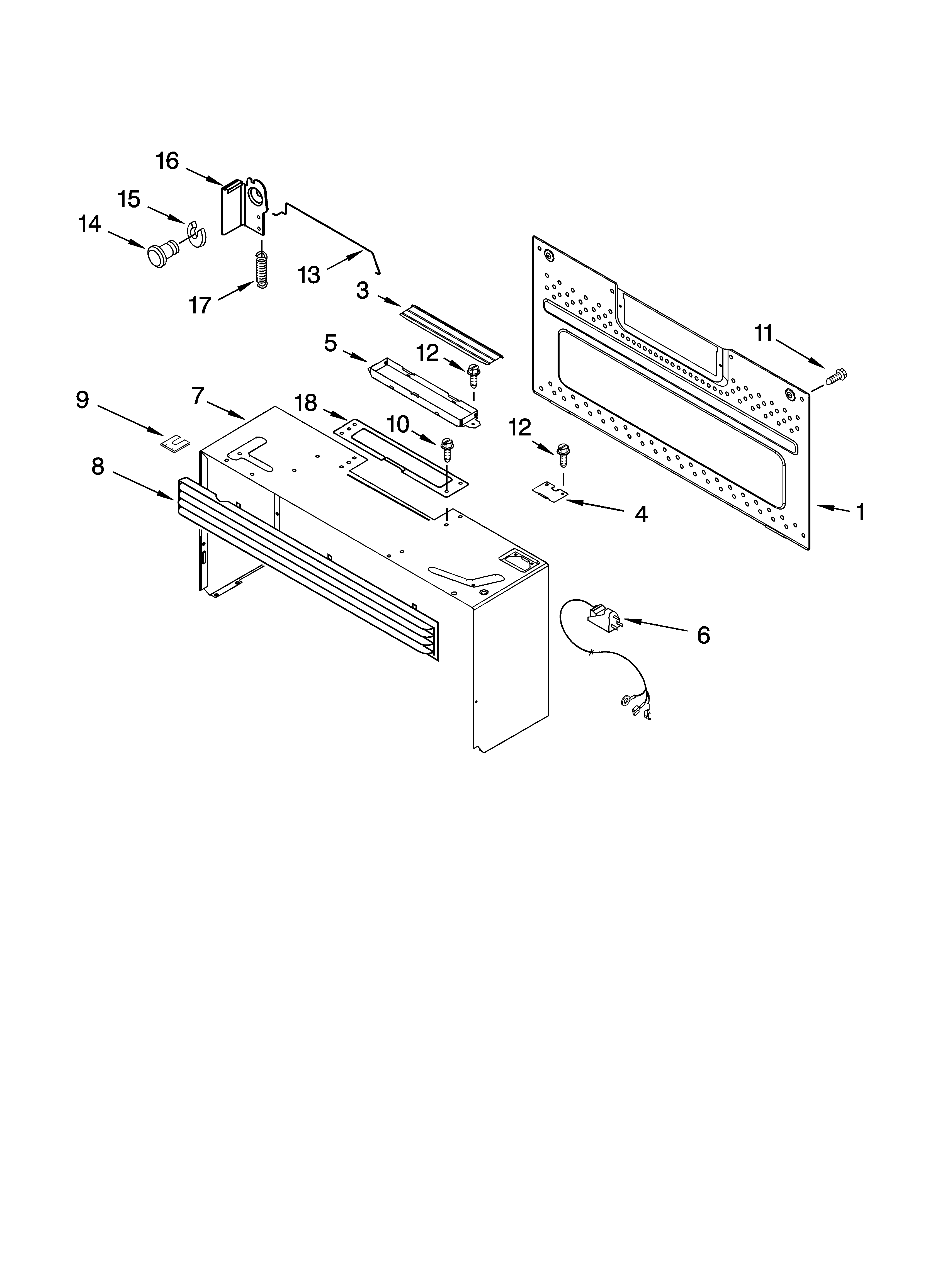Cabinet and installation parts
