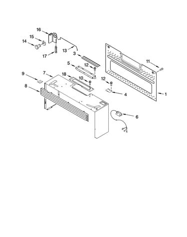 Cabinet and installation parts