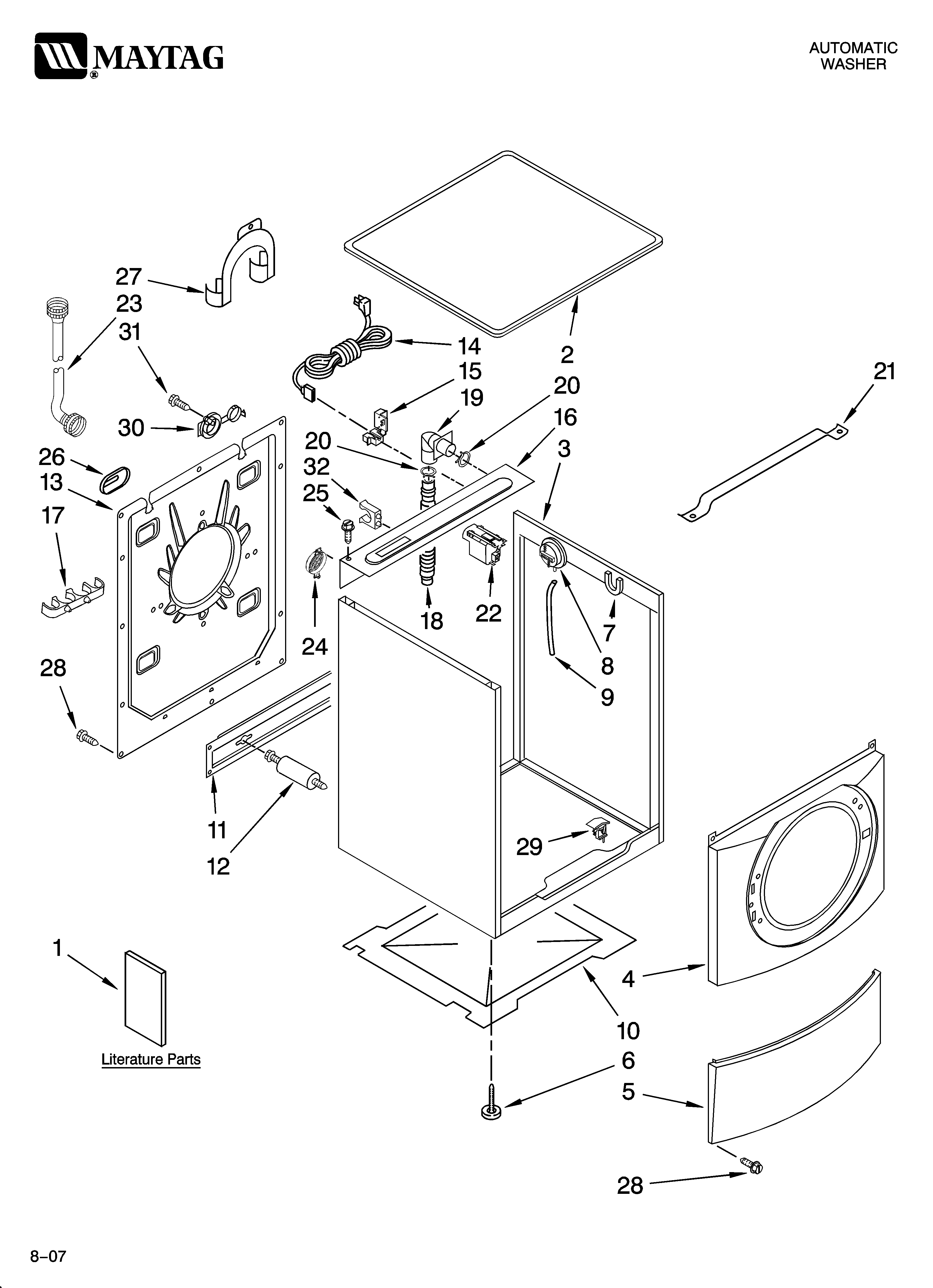 TOP AND CABINET PARTS