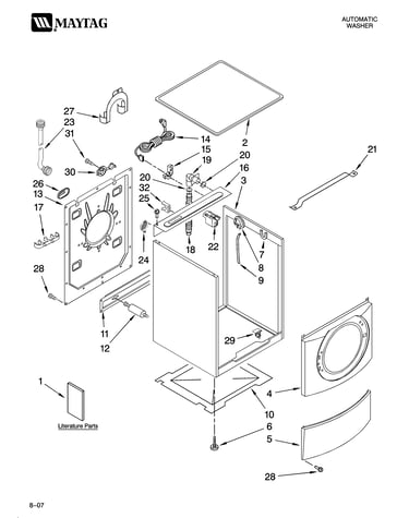 Top and cabinet parts
