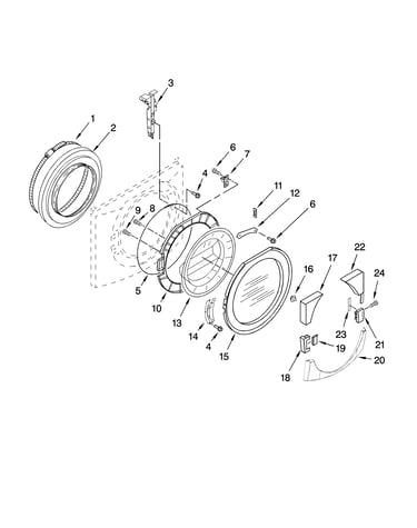 Door and latch parts