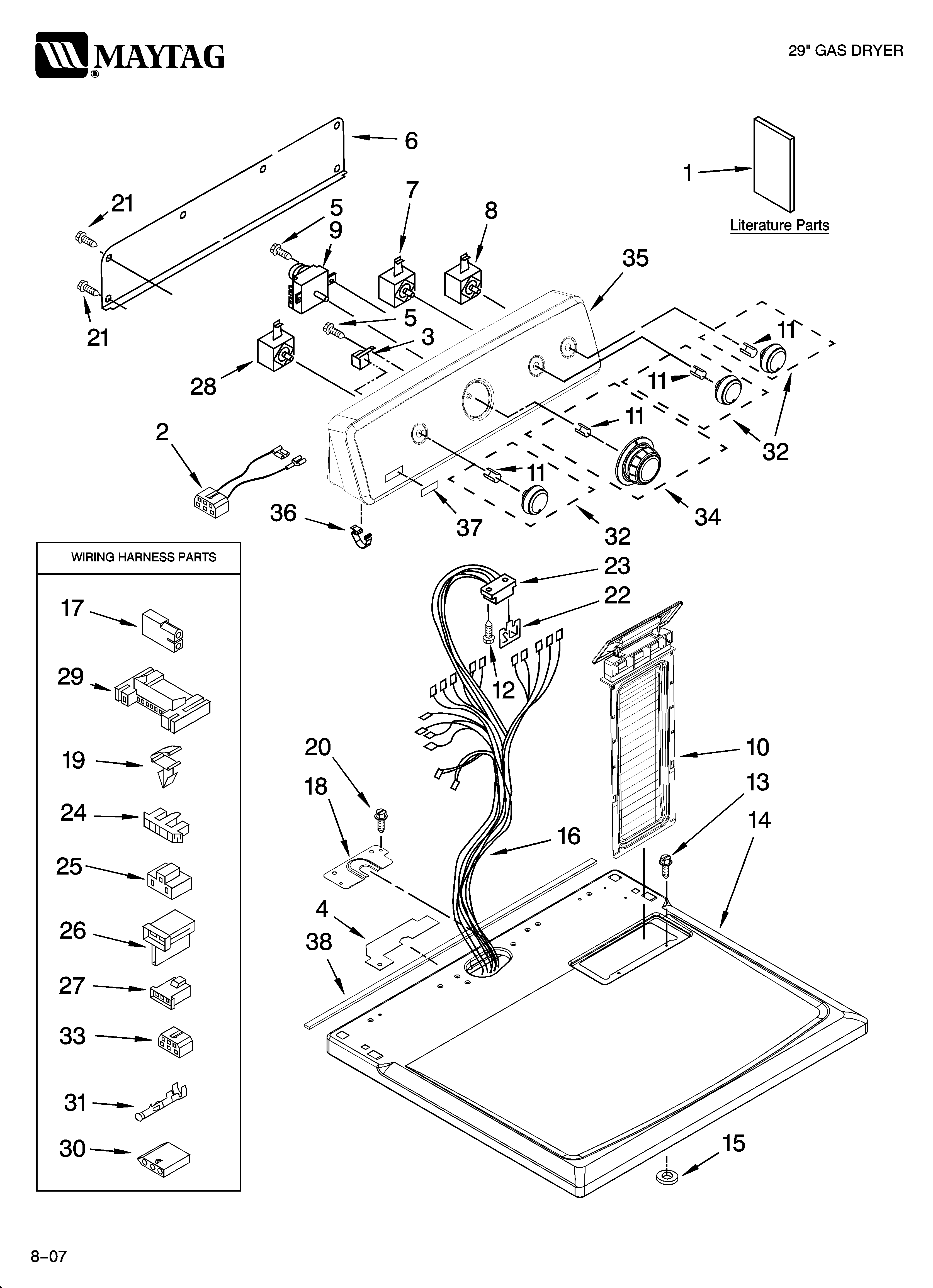 Top and console parts