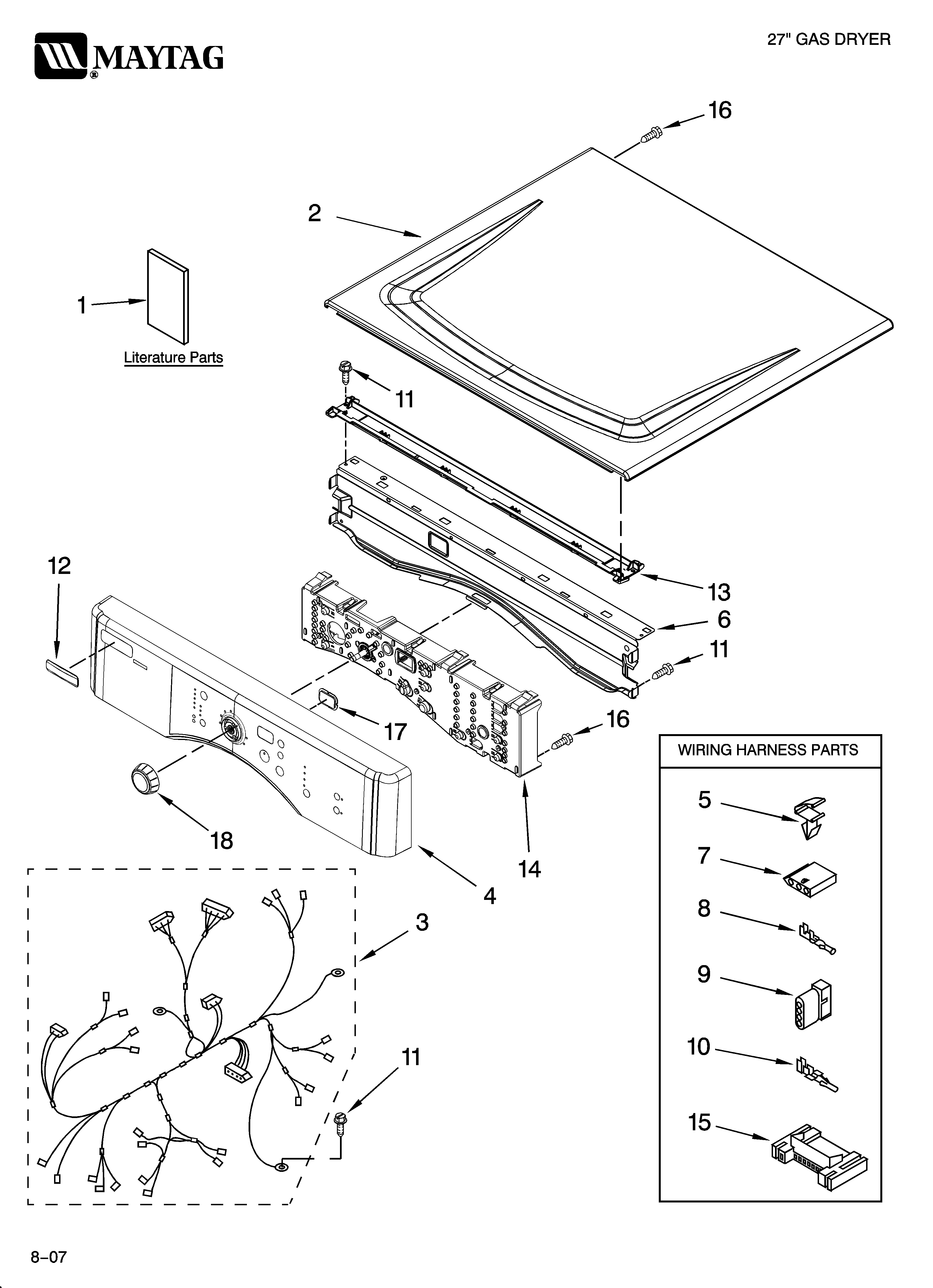 Top and console parts