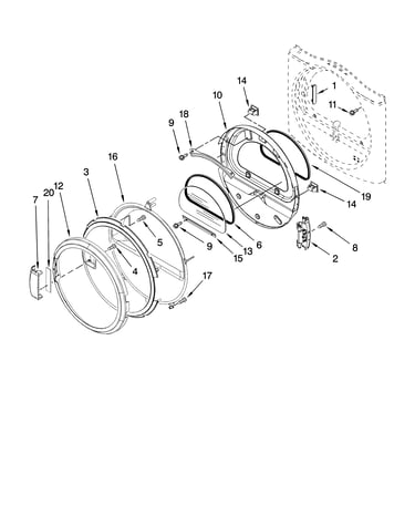 Door parts, optional parts (not included)