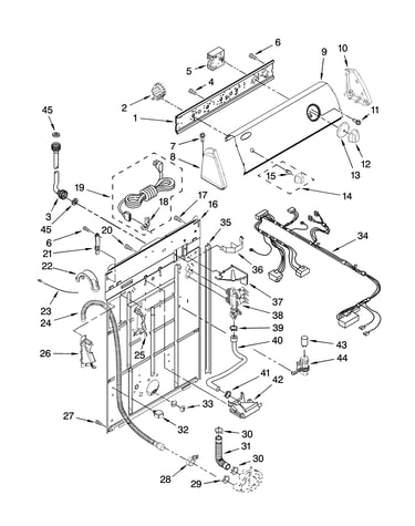 Controls and rear panel parts