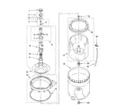 Amana NTW5245TQ0 agitator, basket and tub parts diagram