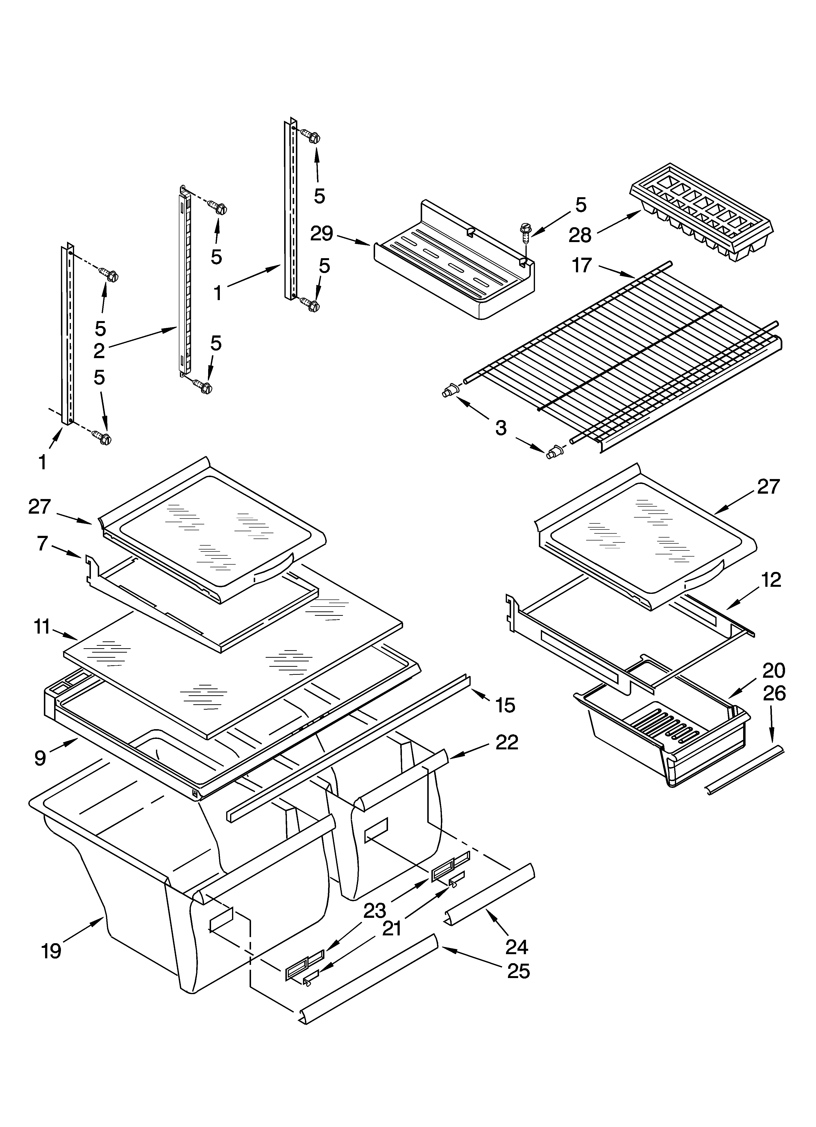 Shelf parts