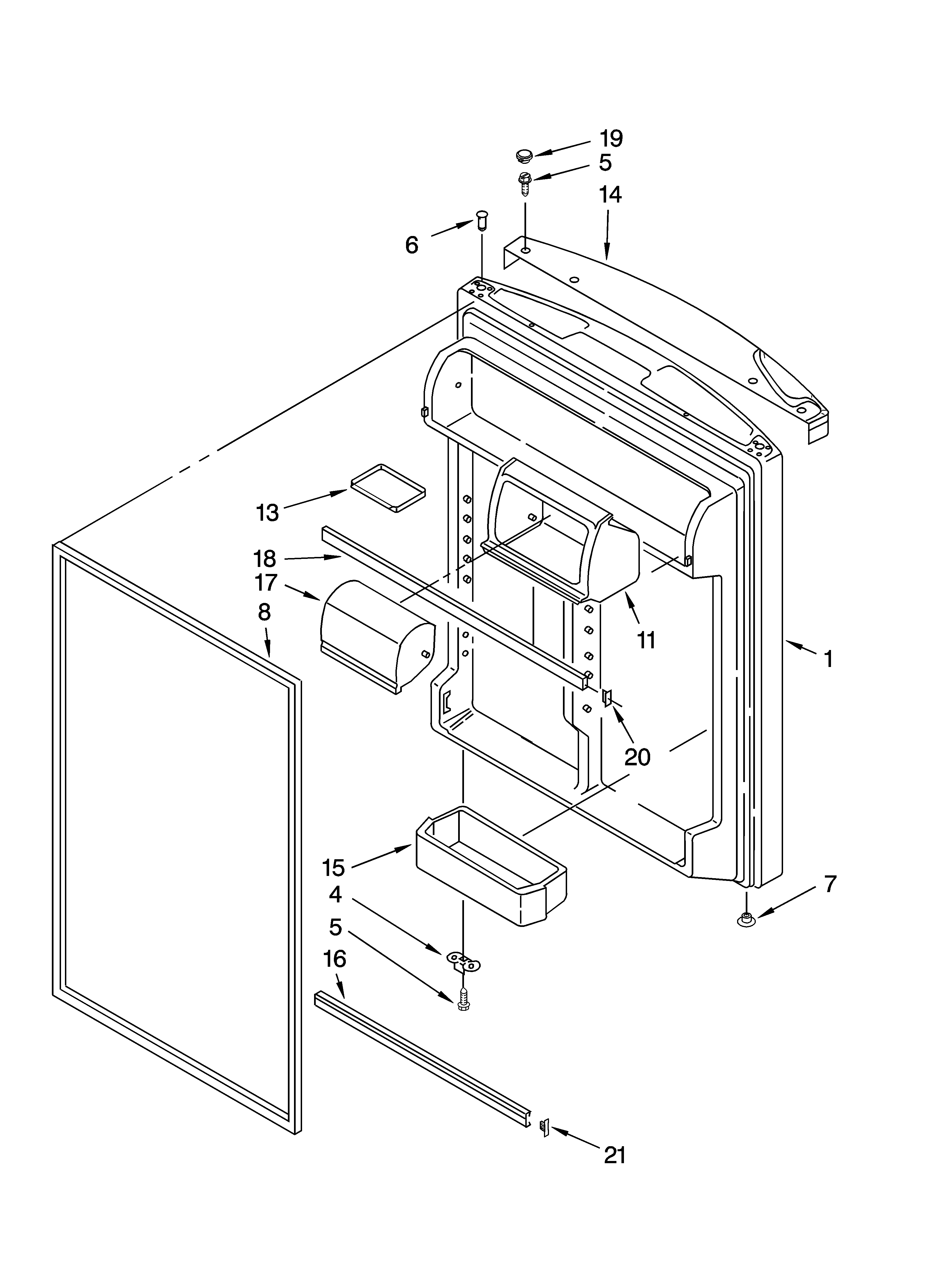 Refrigerator door parts