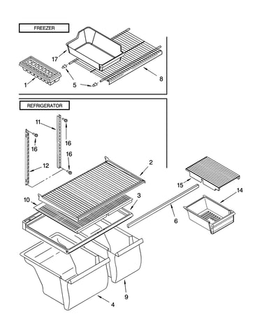 Shelf parts, optional parts
