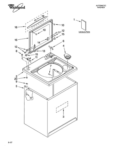 Top and cabinet parts
