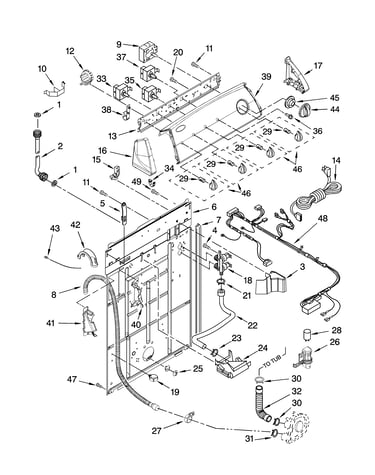Controls and rear panel parts