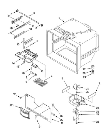 Freezer liner parts