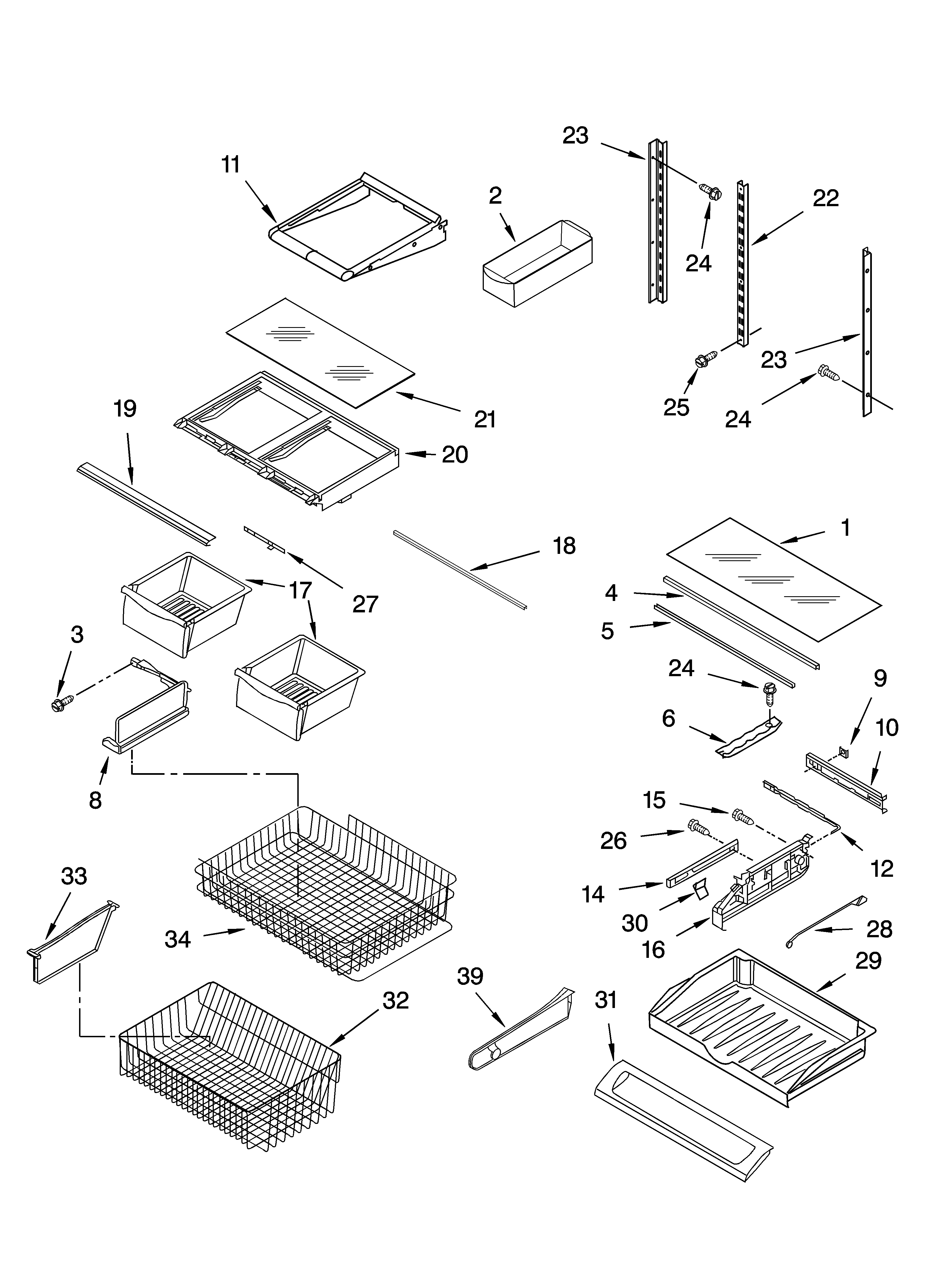 Shelf parts