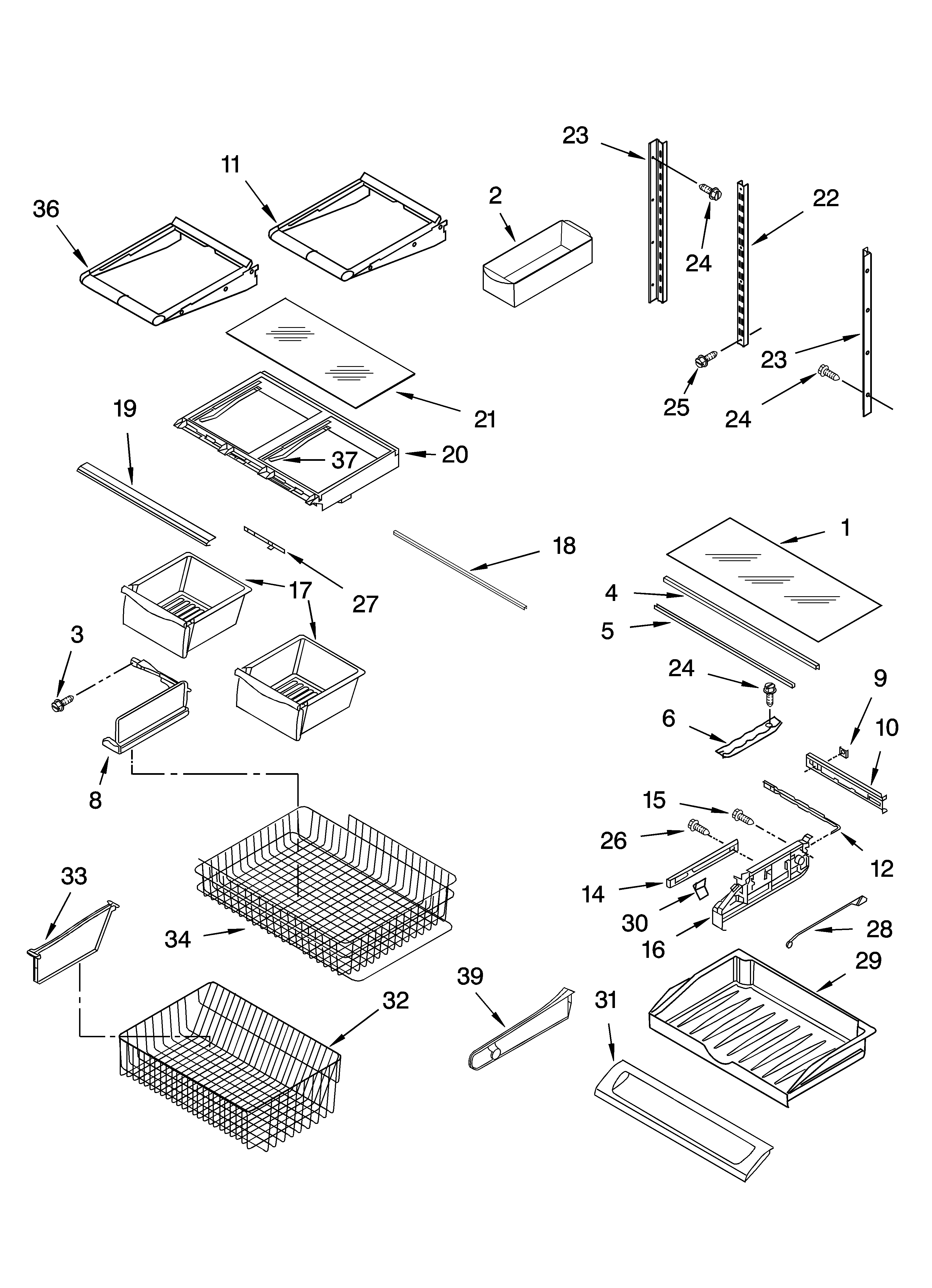 Shelf parts
