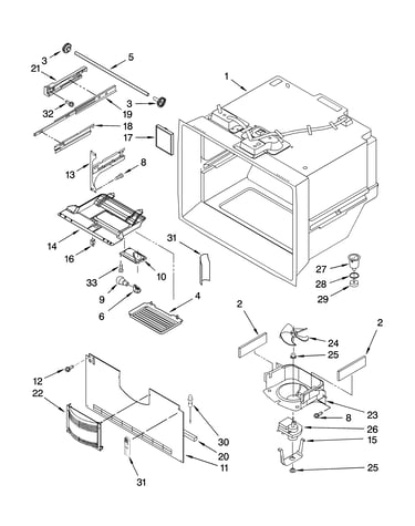 Freezer liner parts