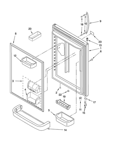 Refrigerator door parts