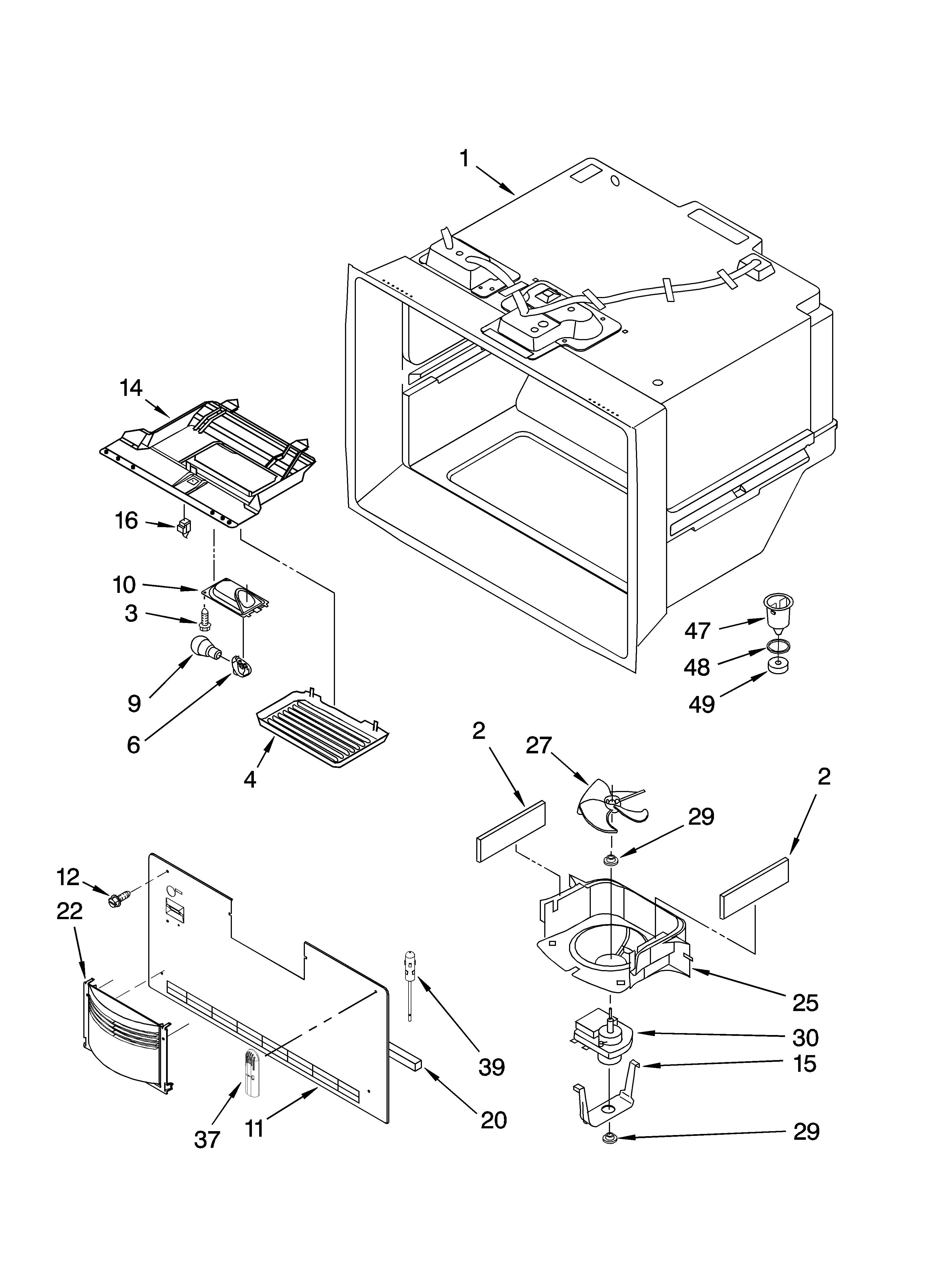 Freezer liner parts