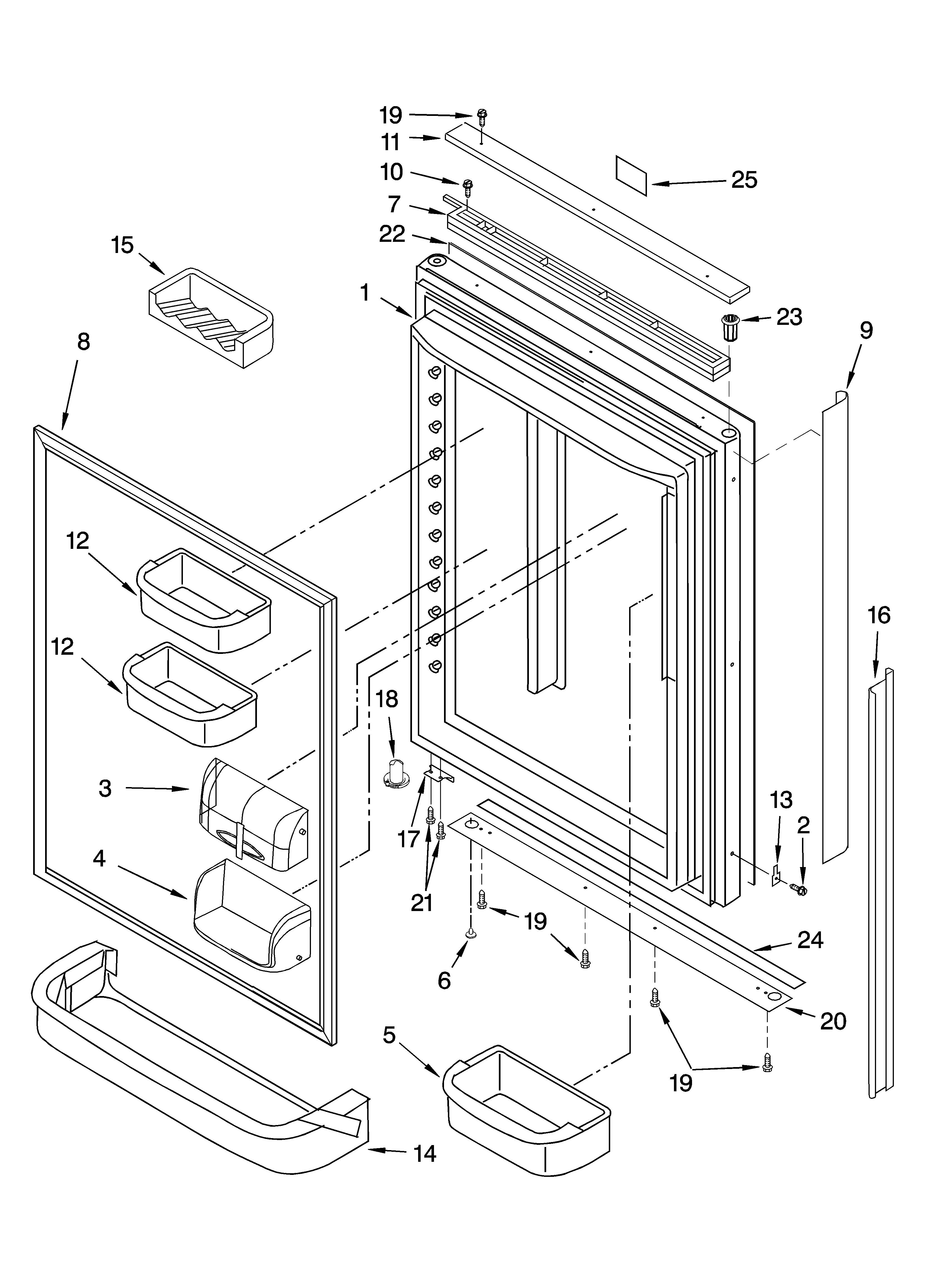 Refrigerator door parts