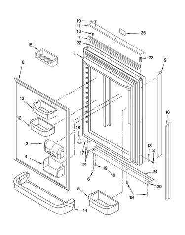 Refrigerator door parts