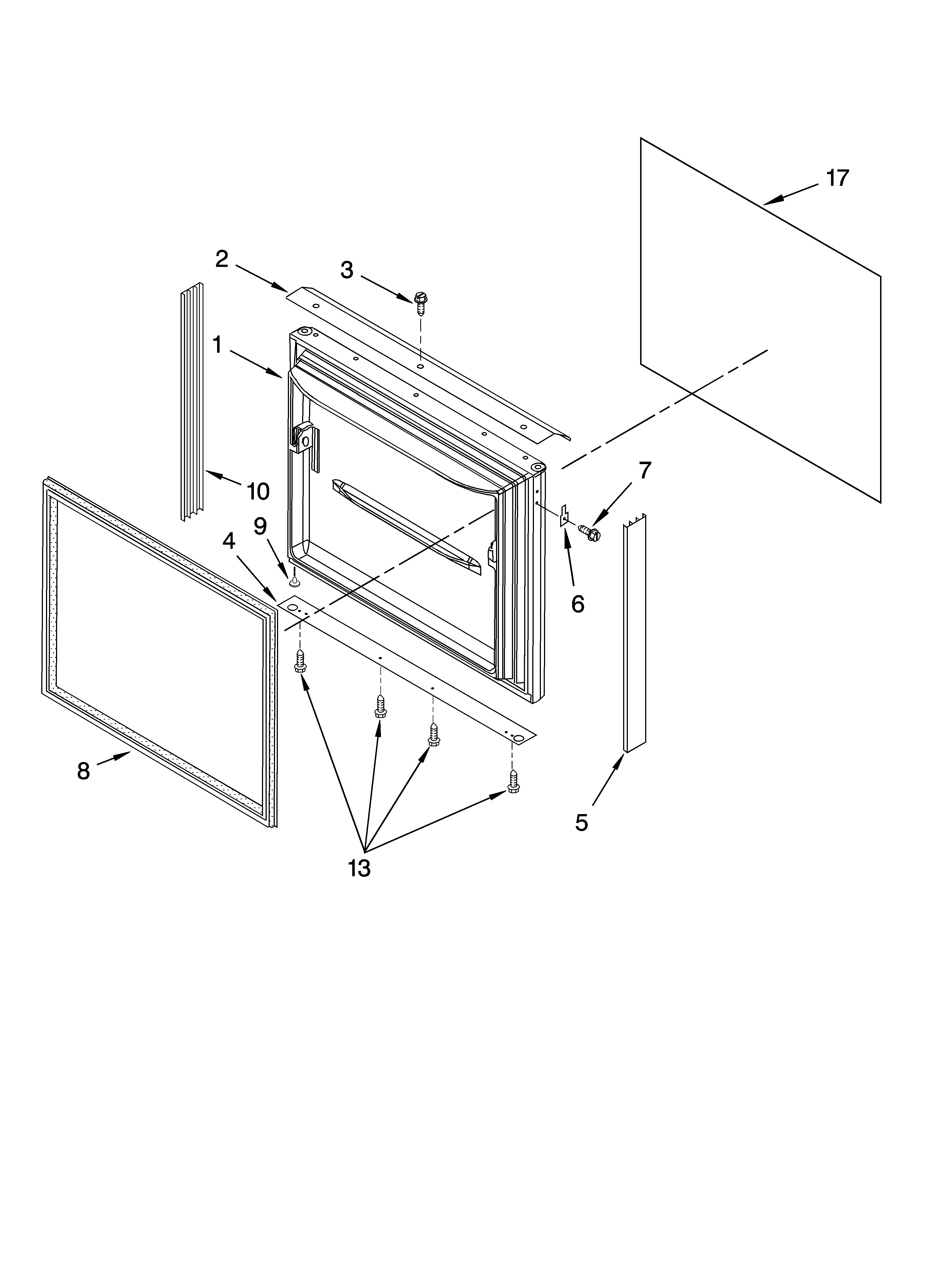 Freezer door parts, optional parts (not included)