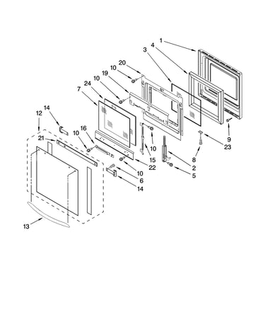 Oven door parts