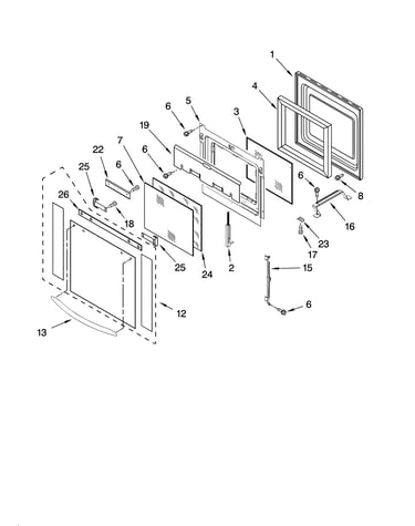 Oven door parts